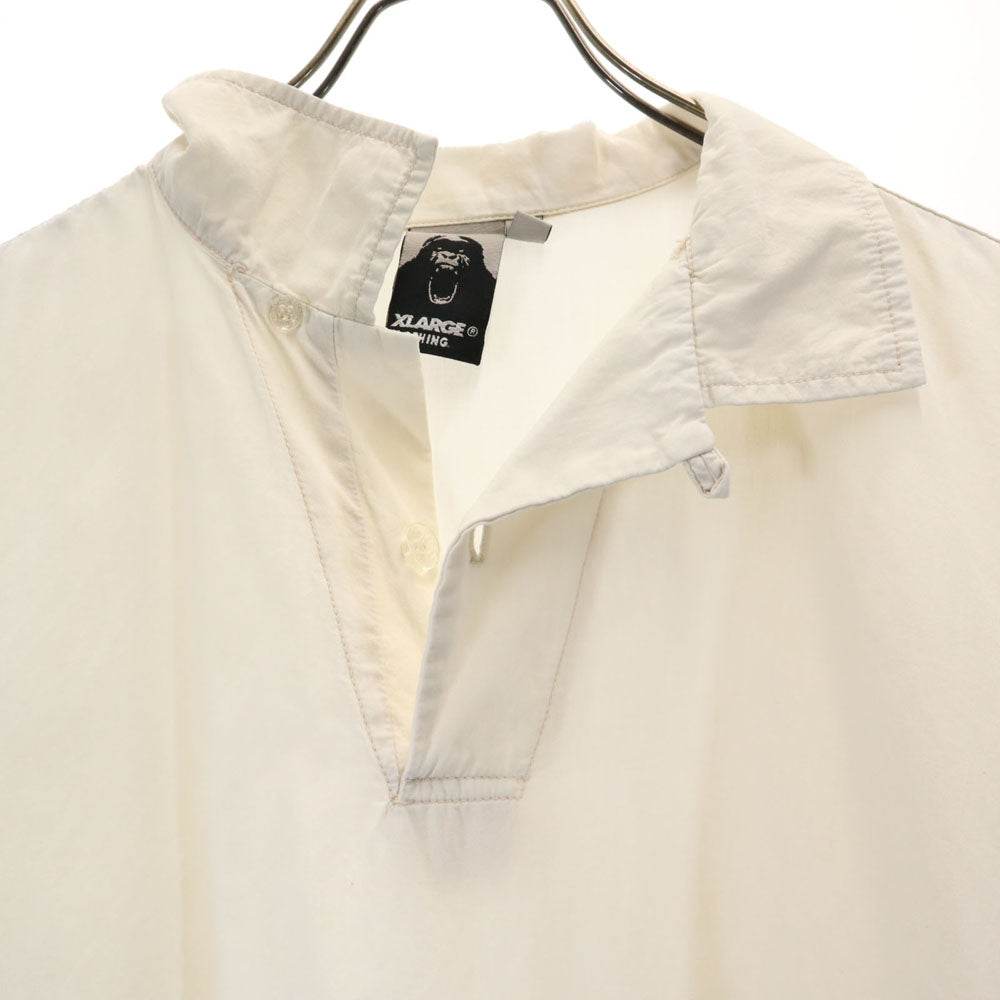 XLARGE エクストララージ USA製 長袖 オープンカラー プルオーバー シャツ M ホワイト メンズ