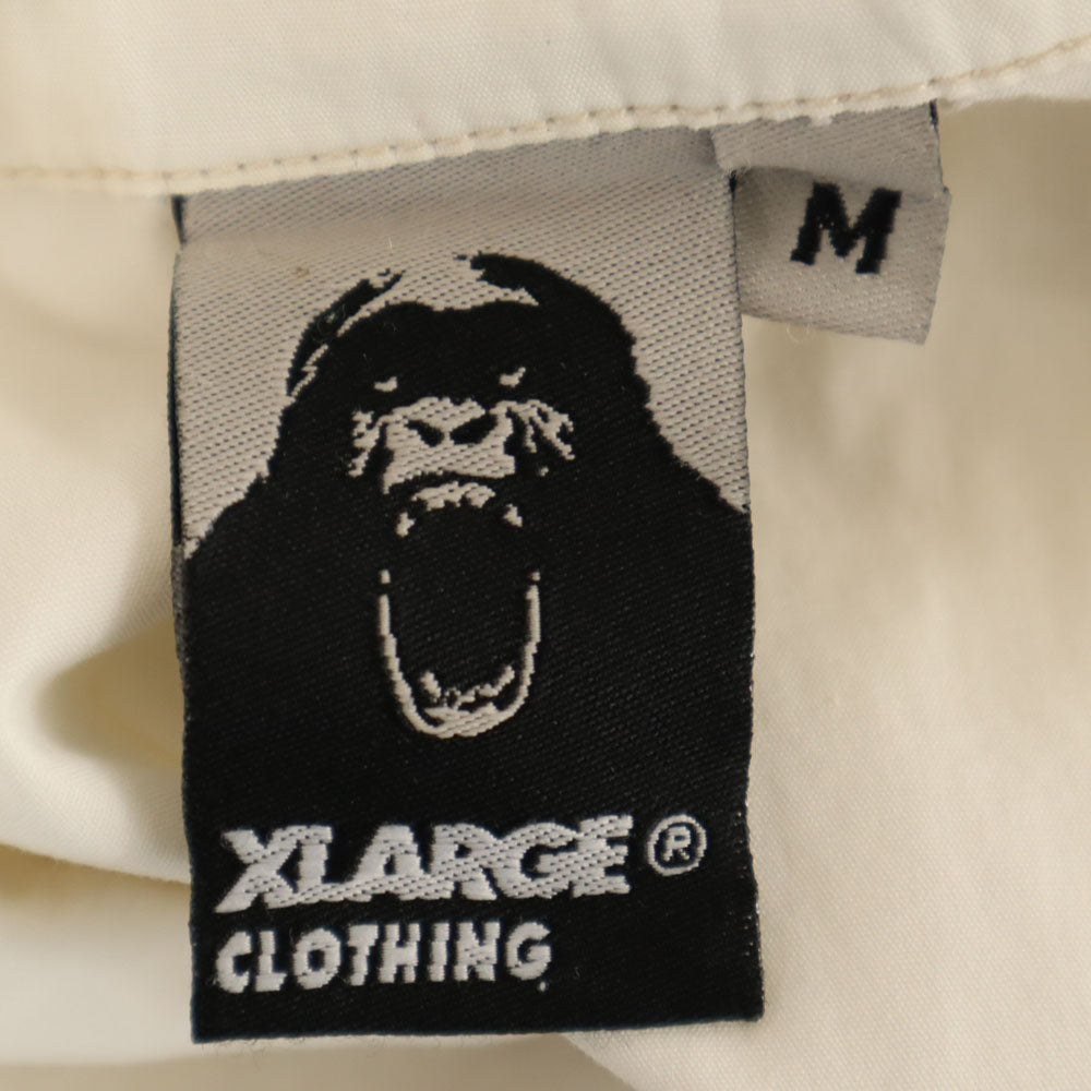 XLARGE エクストララージ USA製 長袖 オープンカラー プルオーバー シャツ M ホワイト メンズ