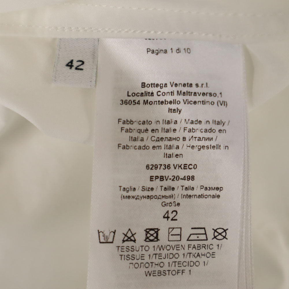 BOTTEGAVENETA ボッテガヴェネタ イタリア製 長袖 ロング シャツ 42 ホワイト メンズ