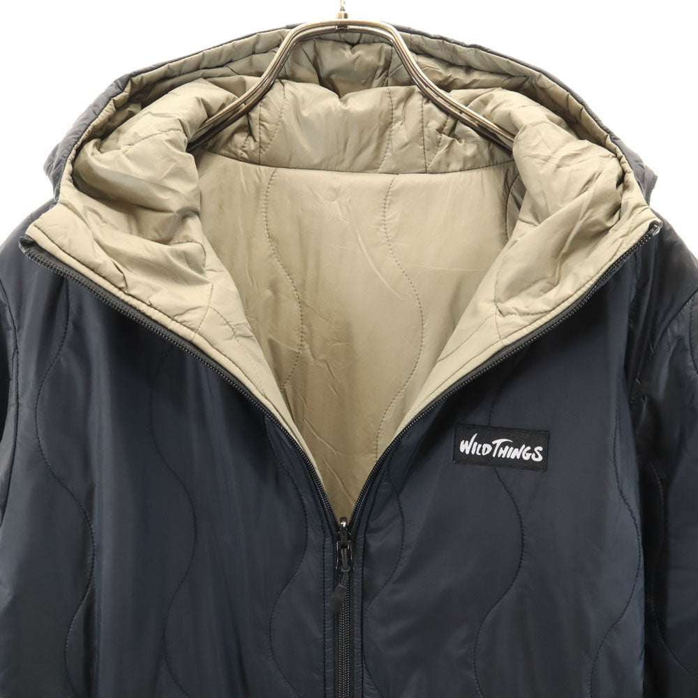 WILDTHINGS ワイルドシングス リバーシブル 中綿ジャケット L ネイビー メンズ