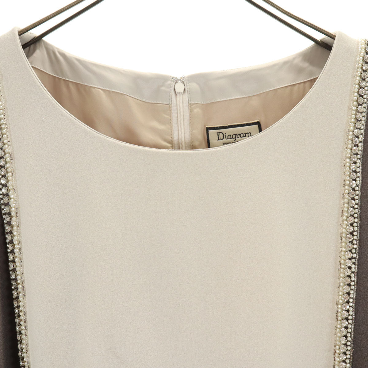 Diagram ダイアグラム フレンチスリーブ チュニック 34 ベージュ系 レディース