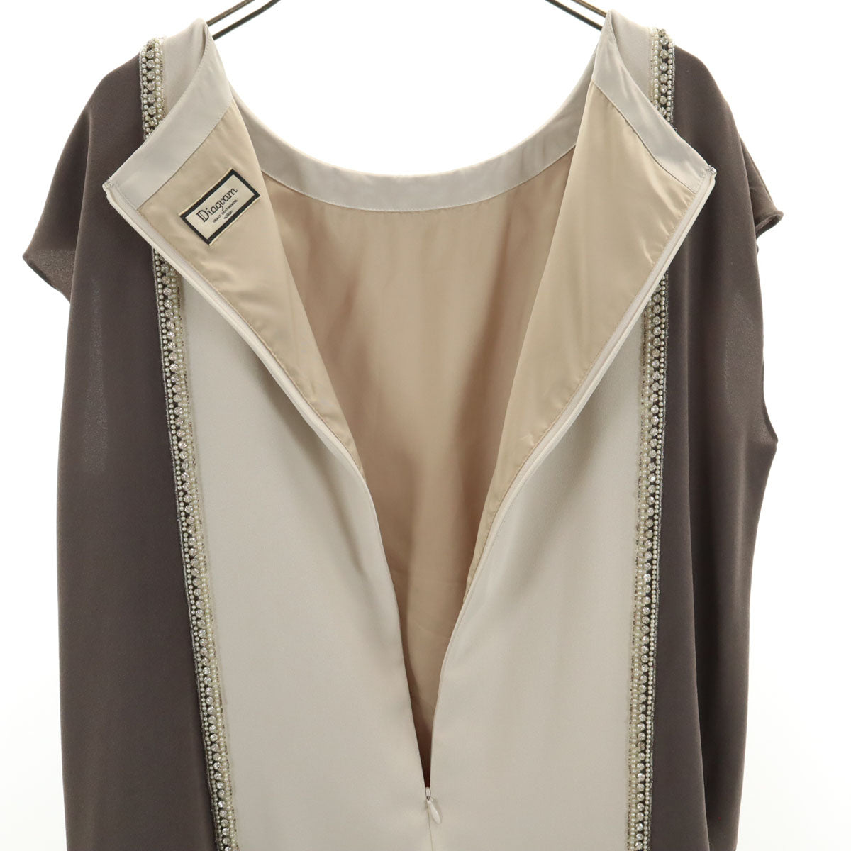 Diagram ダイアグラム フレンチスリーブ チュニック 34 ベージュ系 レディース