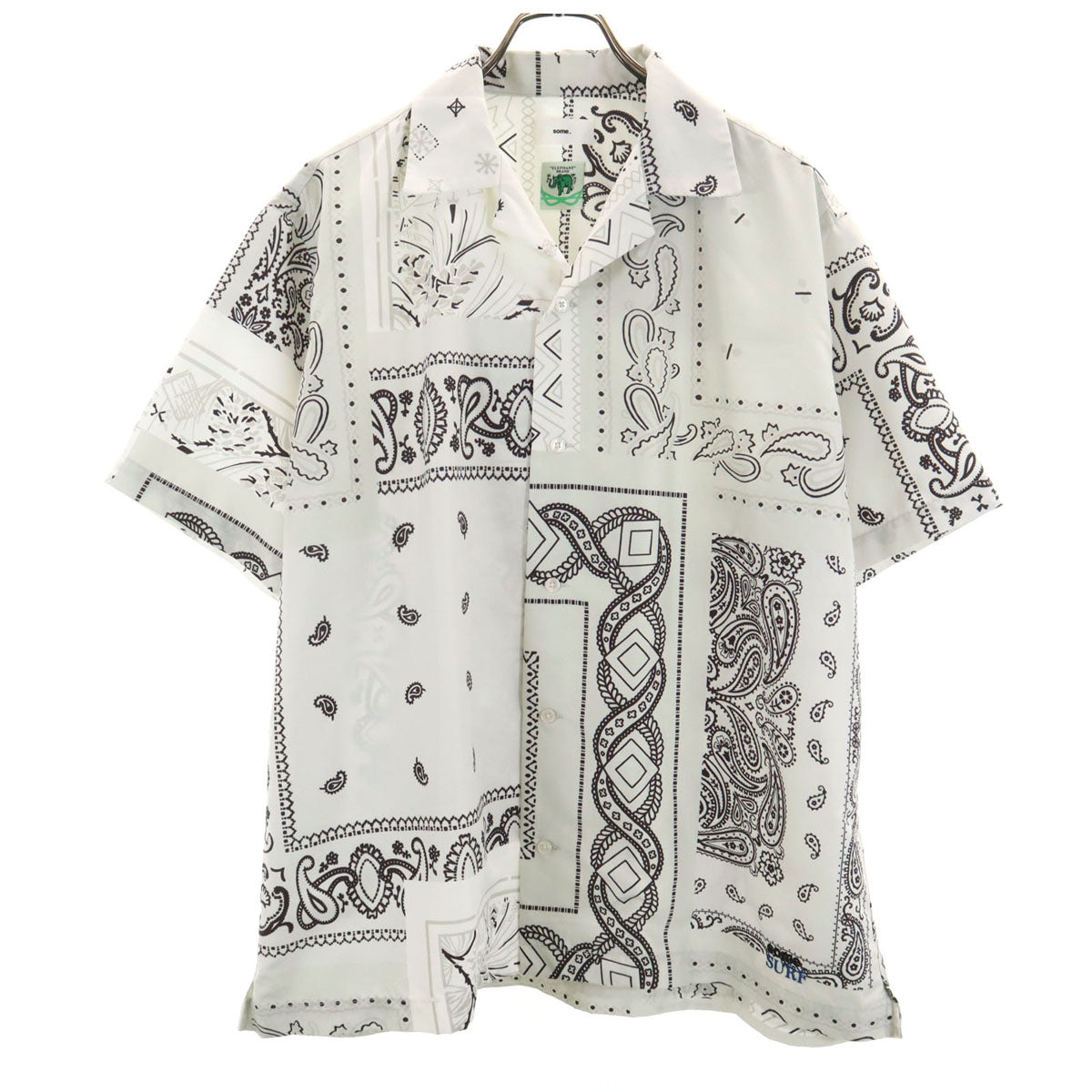 SOME_ 半袖 オープンカラーシャツ L ホワイト メンズ