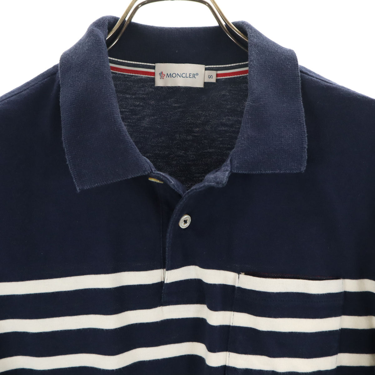Moncler ネイビー ポロシャツ S MONCLER モンクレール 半袖 ポロシャツ S ネイビー メンズ