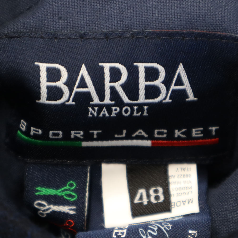 BARBA バルバ イタリア製 ウール スポーツジャケット 48 ネイビー メンズ