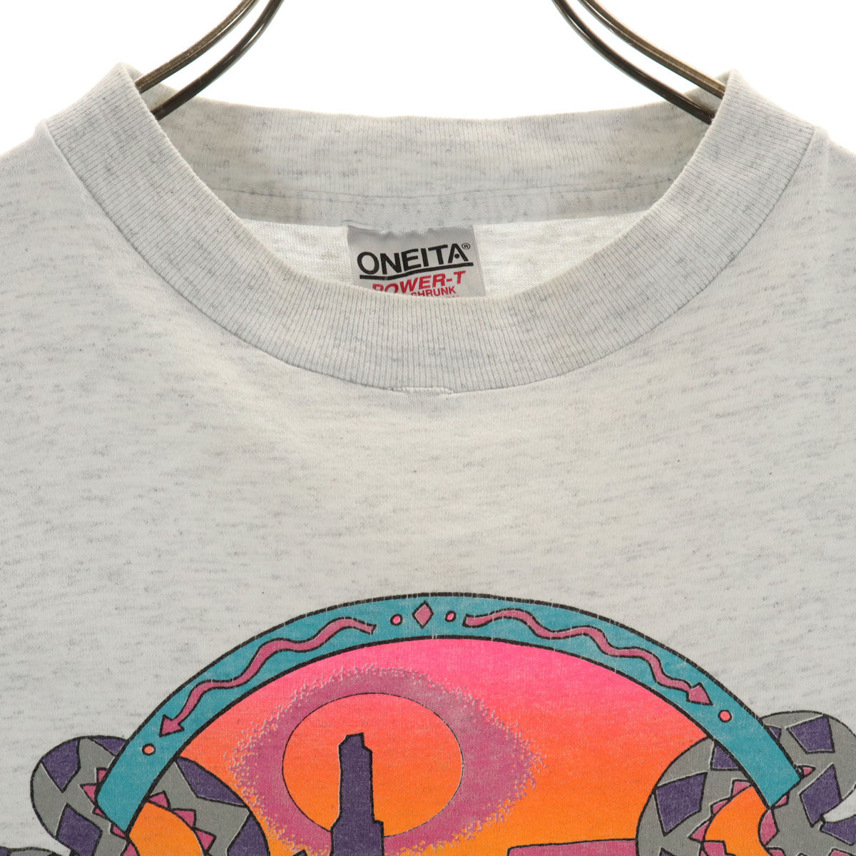 ONEITA オニータ 90s USA製 オールド 半袖 Tシャツ L グレー シングルステッチ メンズ