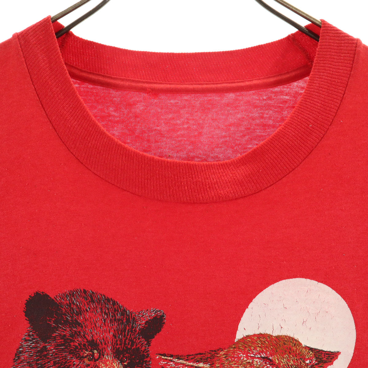 90s オールド 半袖 Tシャツ レッド シングルステッチ メンズ