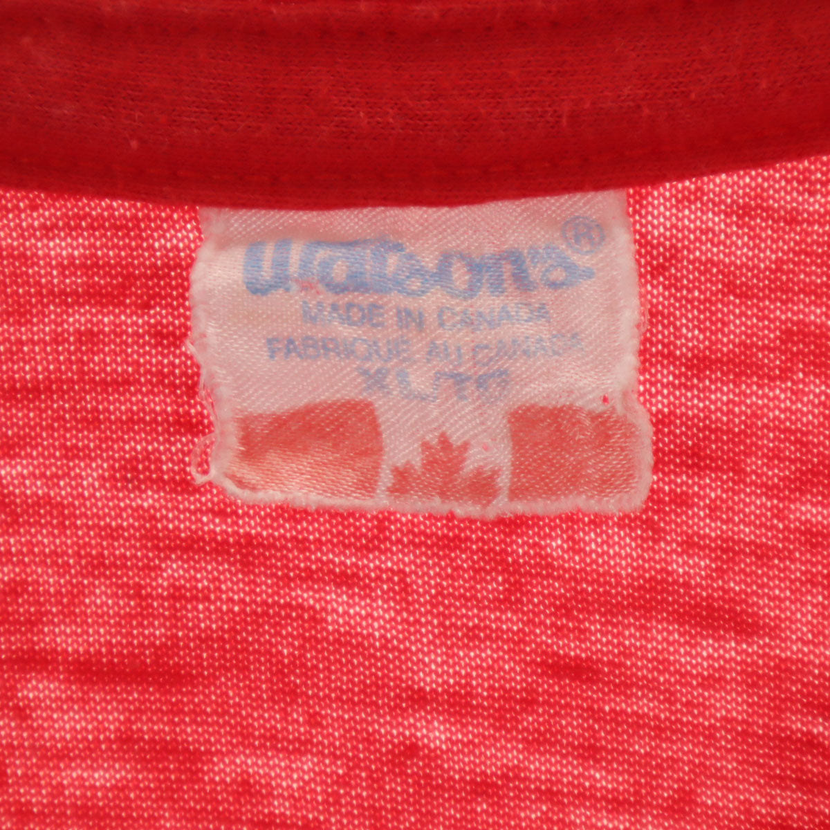 90s オールド カナダ製 半袖 Tシャツ XL レッド シングルステッチ メンズ
