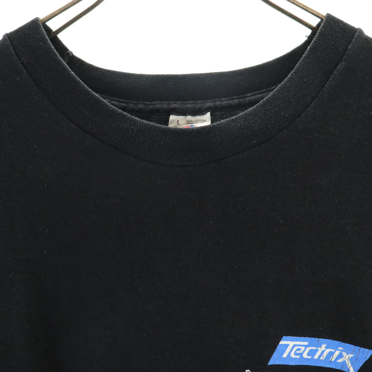 FRUIT OF THE LOOM フルーツオブザルーム 90s USA製 オールド 半袖 Tシャツ L ブラック シングルステッチ メンズ