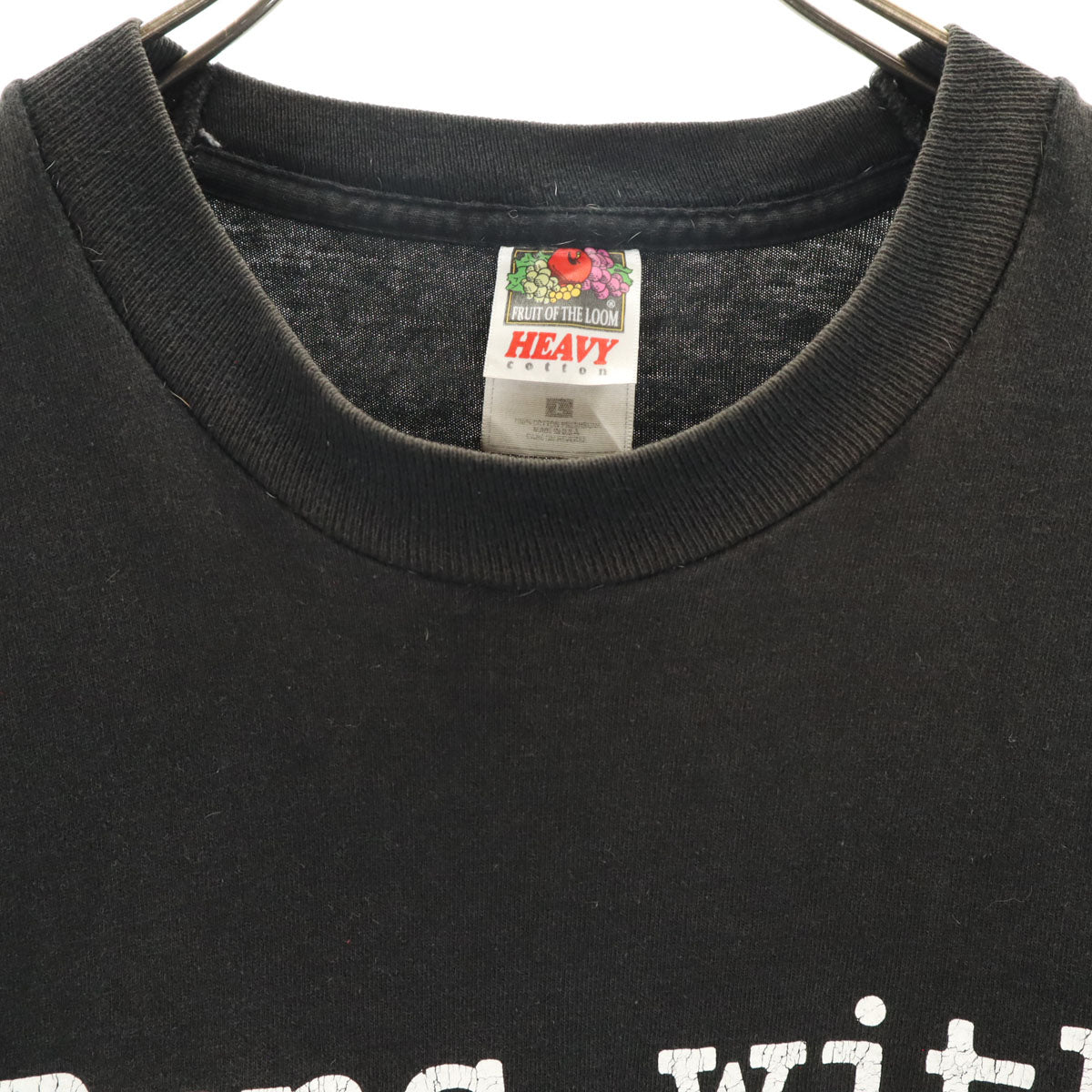 FRUIT OF THE LOOM フルーツオブザルーム 90s USA製 オールド 半袖 Tシャツ L ブラック シングルステッチ メンズ