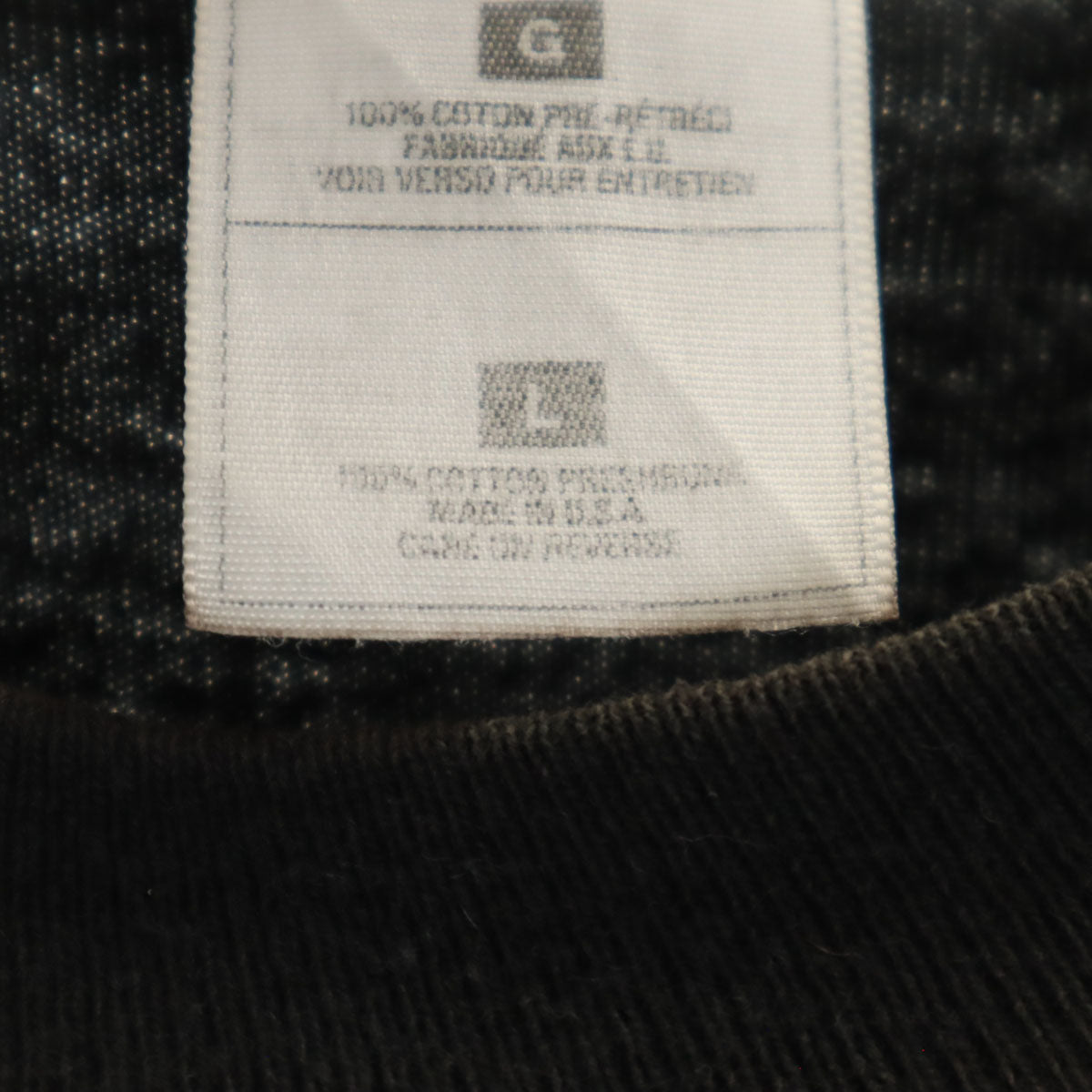 FRUIT OF THE LOOM フルーツオブザルーム 90s USA製 オールド 半袖 Tシャツ L ブラック シングルステッチ メンズ