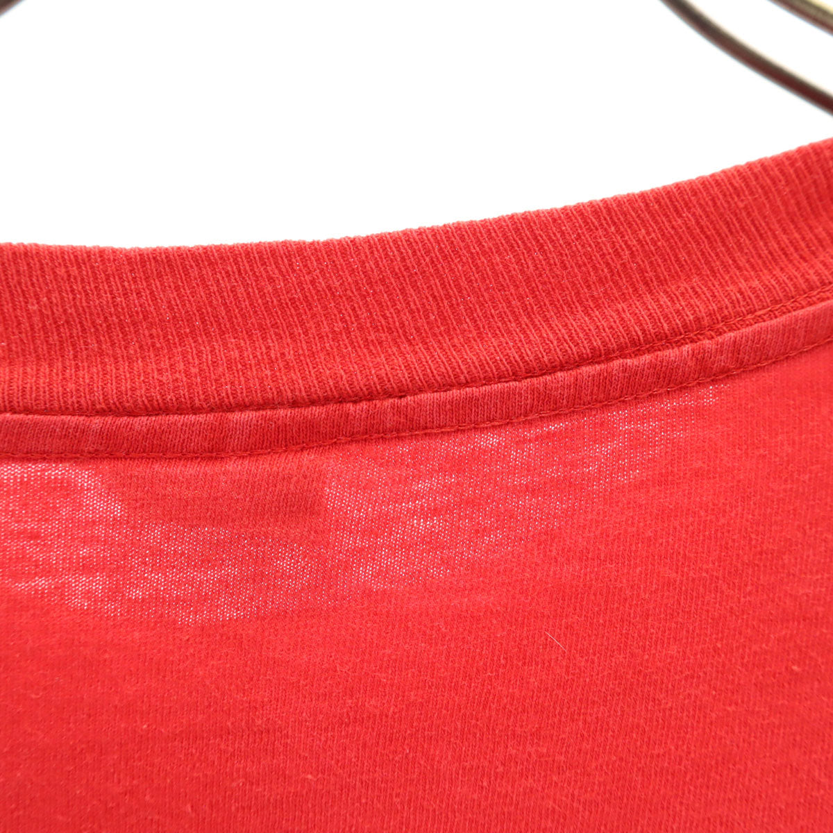 FRUIT OF THE LOOM フルーツオブザルーム 90s USA製 オールド 半袖 Tシャツ XXL 赤 シングルステッチ ビックサイズ ポケT 無地 メンズ