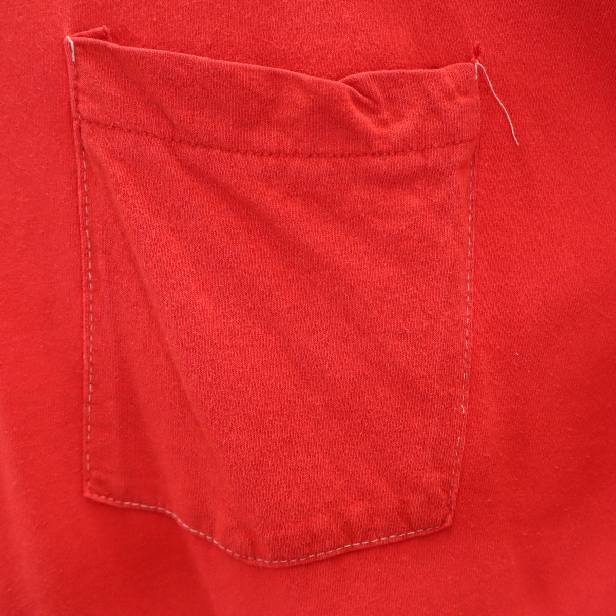 FRUIT OF THE LOOM フルーツオブザルーム 90s USA製 オールド 半袖 Tシャツ XXL 赤 シングルステッチ ビックサイズ ポケT 無地 メンズ