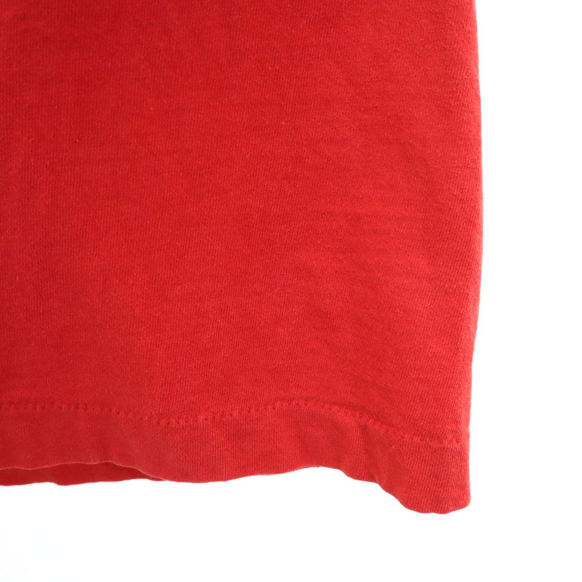 FRUIT OF THE LOOM フルーツオブザルーム 90s USA製 オールド 半袖 Tシャツ XXL 赤 シングルステッチ ビックサイズ ポケT 無地 メンズ