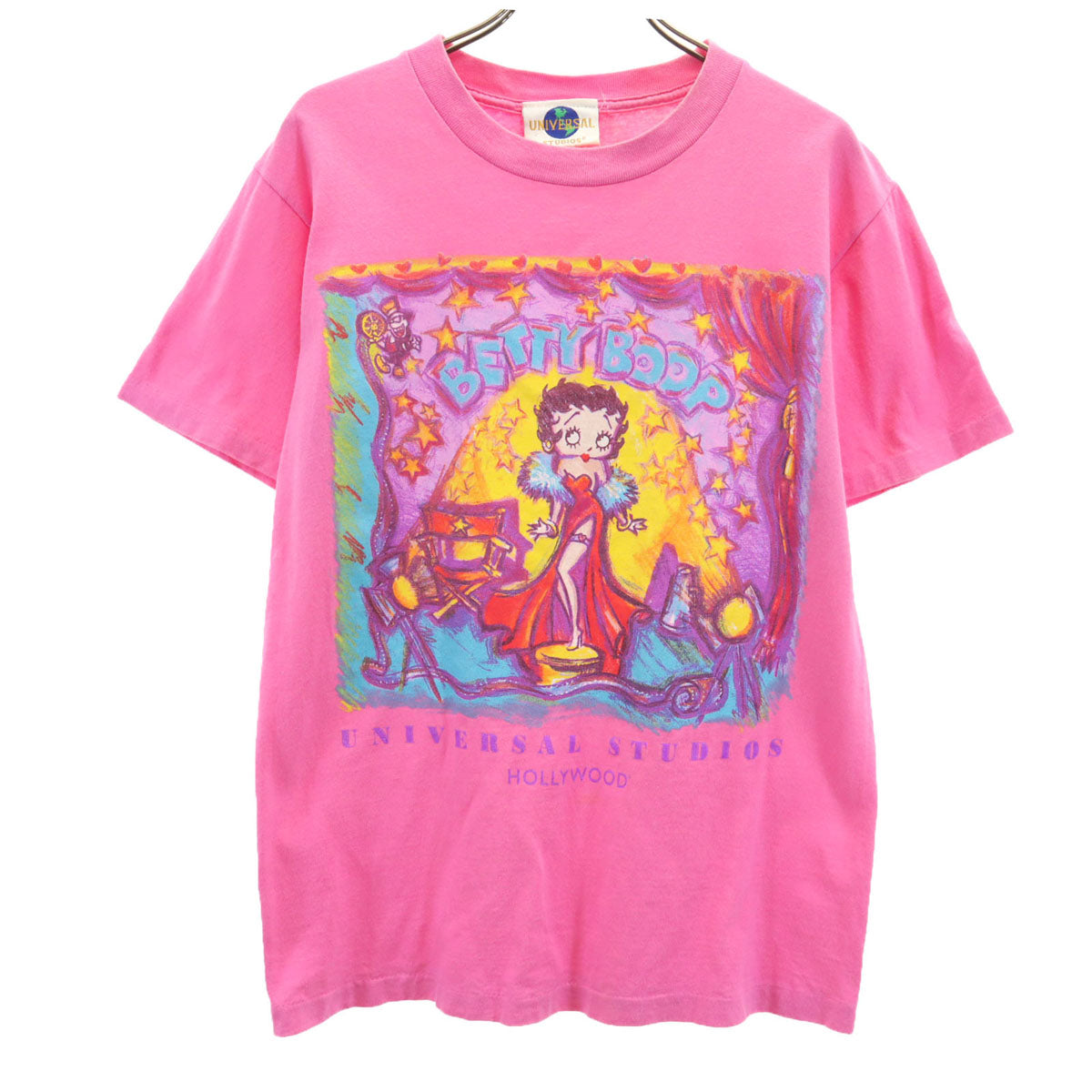 UNIVERSAL STUDIOS BLUE MAN GROUP ユニバーサルスタジオ 90s USA製 オールド ベティーブープ 半袖 Tシャツ S ピンク BETTY BOOP キャラクター シングルステッチ メンズ
