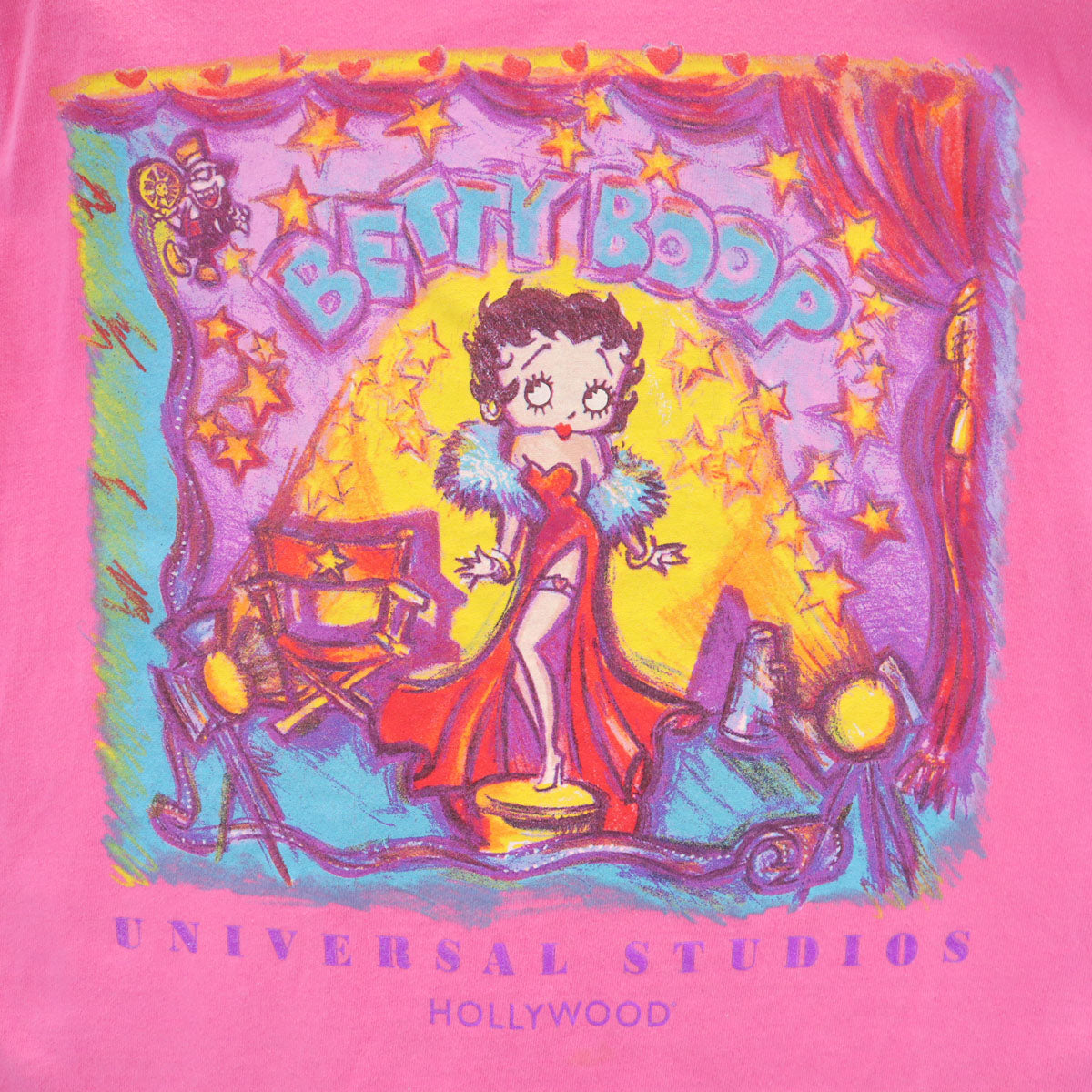 UNIVERSAL STUDIOS BLUE MAN GROUP ユニバーサルスタジオ 90s USA製 オールド ベティーブープ 半袖 Tシャツ S ピンク BETTY BOOP キャラクター シングルステッチ メンズ