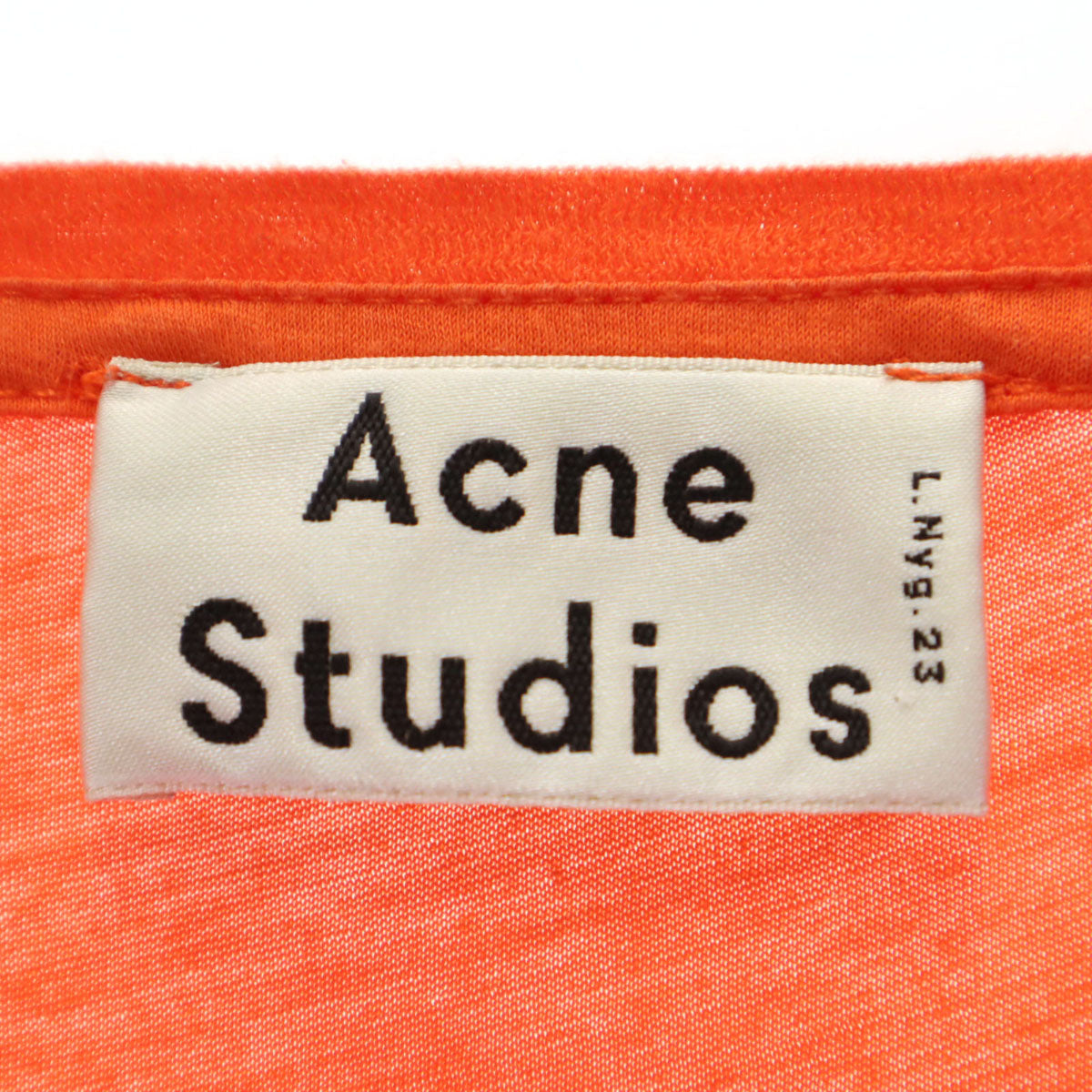 ACNE STUDIOS アクネストゥディオズ 半袖 ラウンドネック Tシャツ S オレンジ メンズ