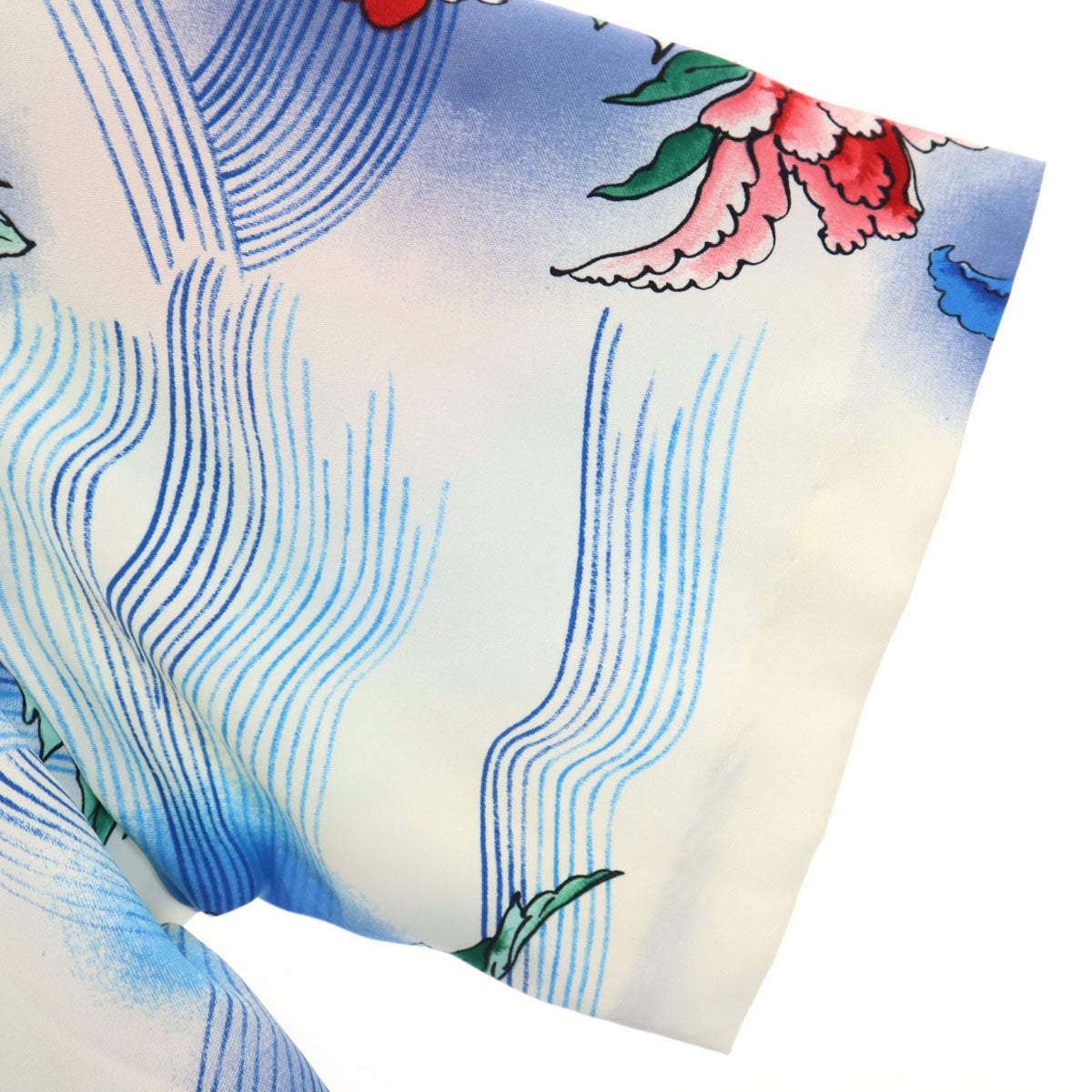 melemele メレメレ 70s 80s USA製 ヴィンテージ 花柄 半袖 アロハシャツ M アイボリー 開襟 メンズ