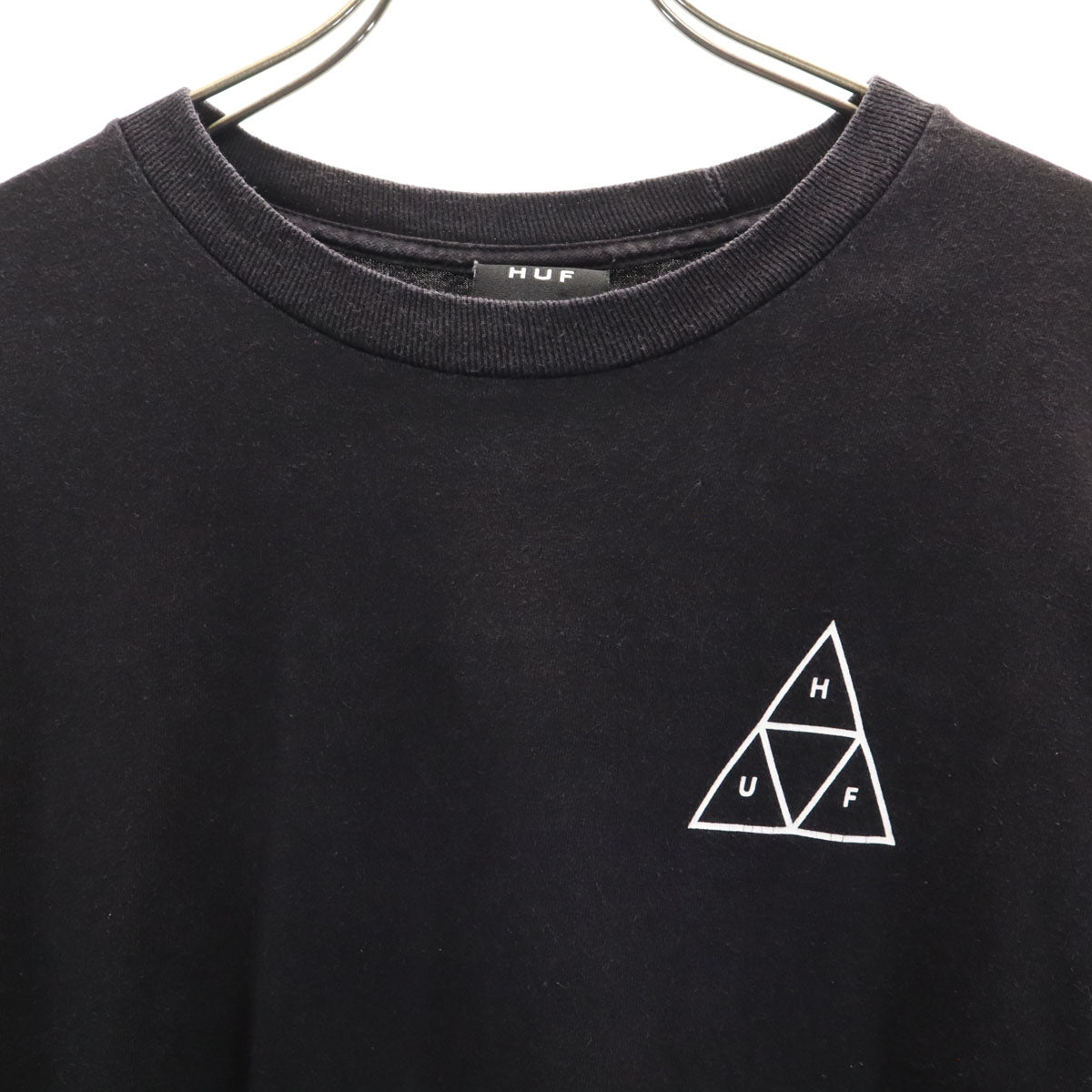 HUF ハフ バックロゴ 半袖 Tシャツ L ブラック メンズ