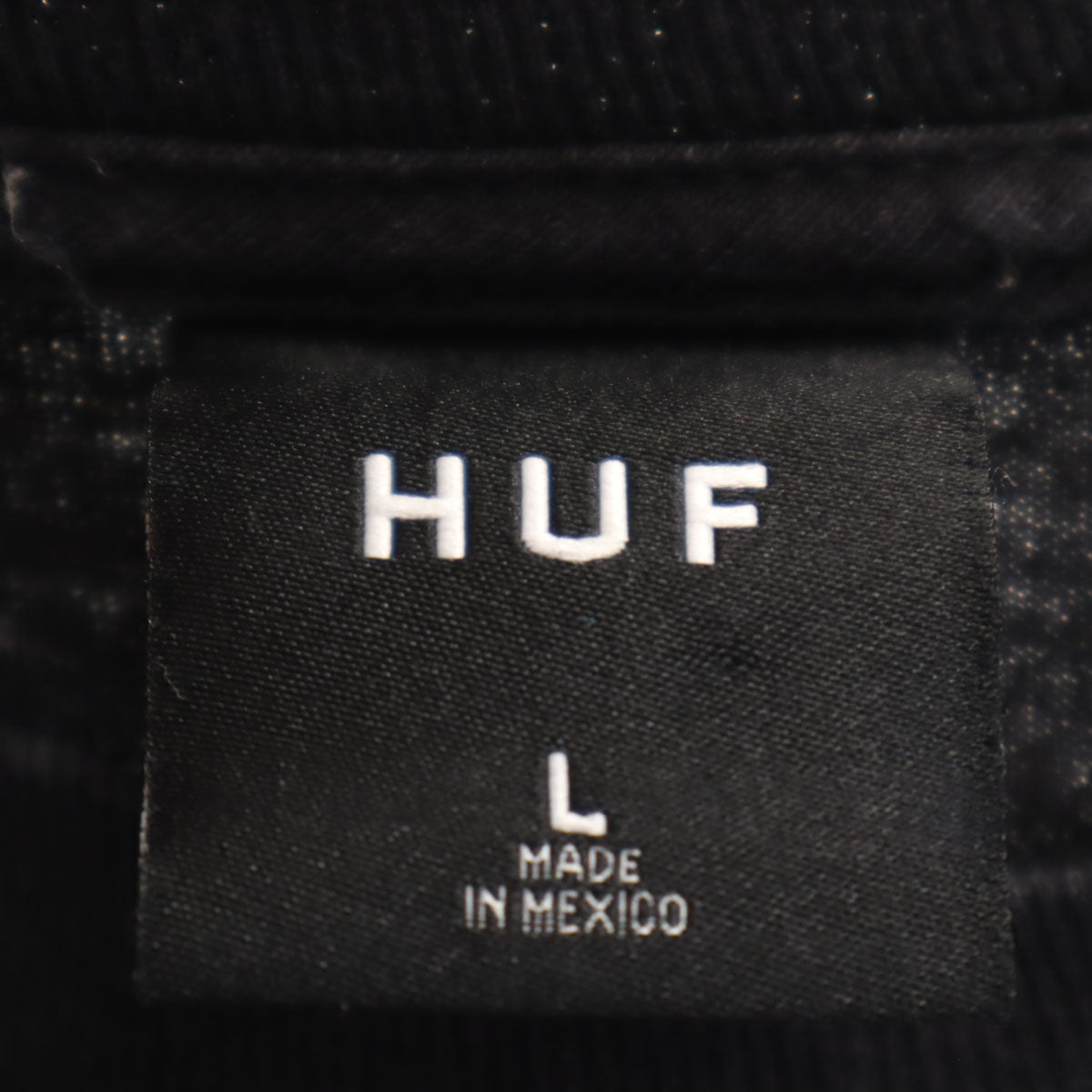 HUF ハフ バックロゴ 半袖 Tシャツ L ブラック メンズ