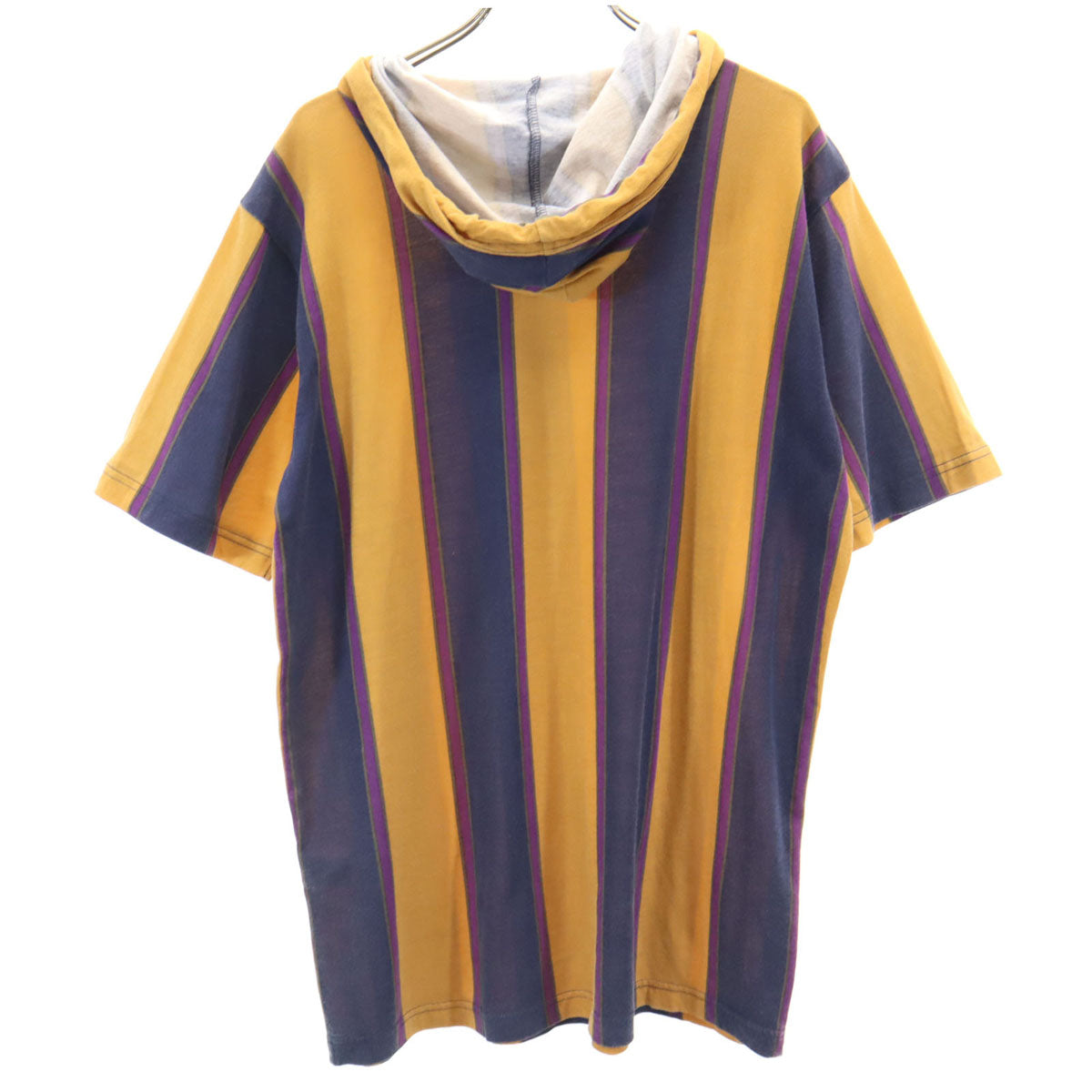 Supreme シュプリーム ストライプ柄 半袖 フーディー Tシャツ S ネイビー メンズ