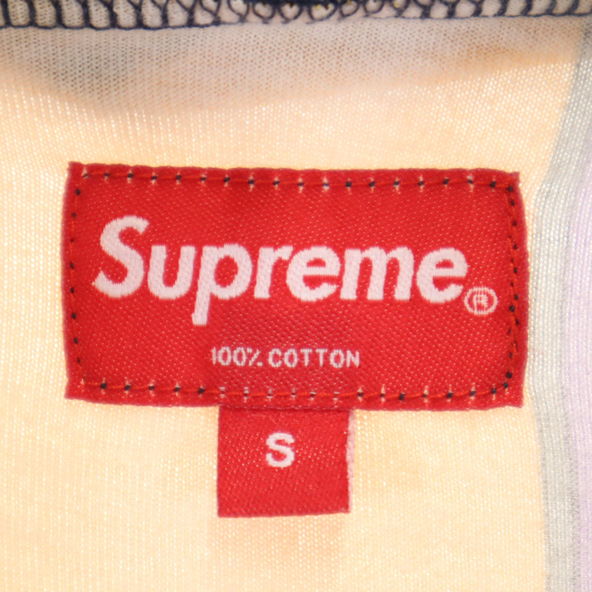 Supreme シュプリーム ストライプ柄 半袖 フーディー Tシャツ S ネイビー メンズ