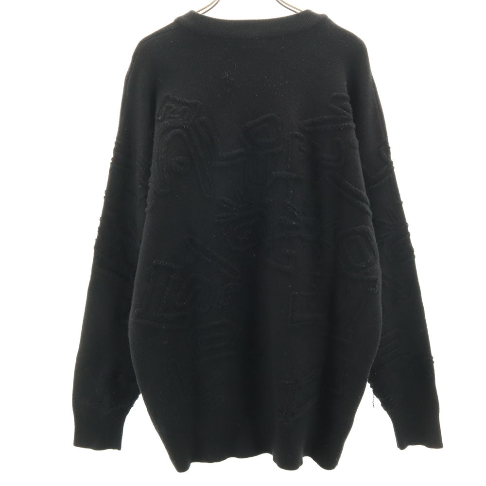 Desigual デシグアル 長袖 3D ニット M ブラック セーター メンズ