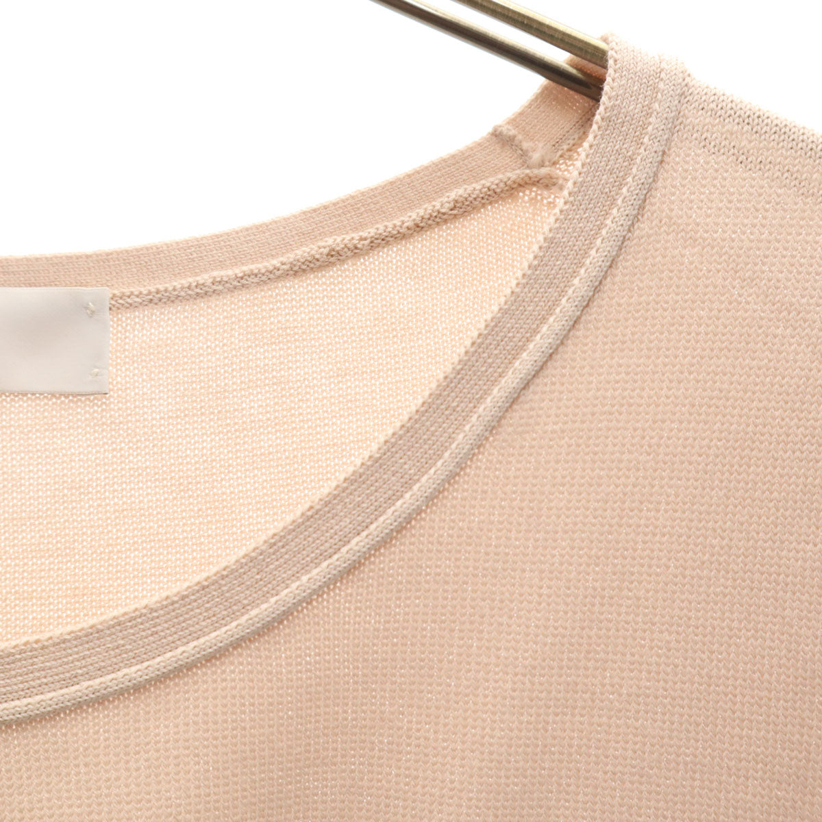 Herno ヘルノ イタリア製 半袖 コットン セーター 46 ベージュ系 ニット レディース