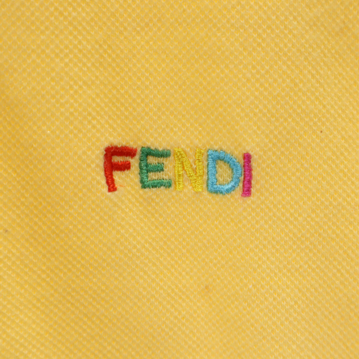FENDI フェンディ イタリア製 オールド 半袖 ポロシャツ イエロー系 メンズ