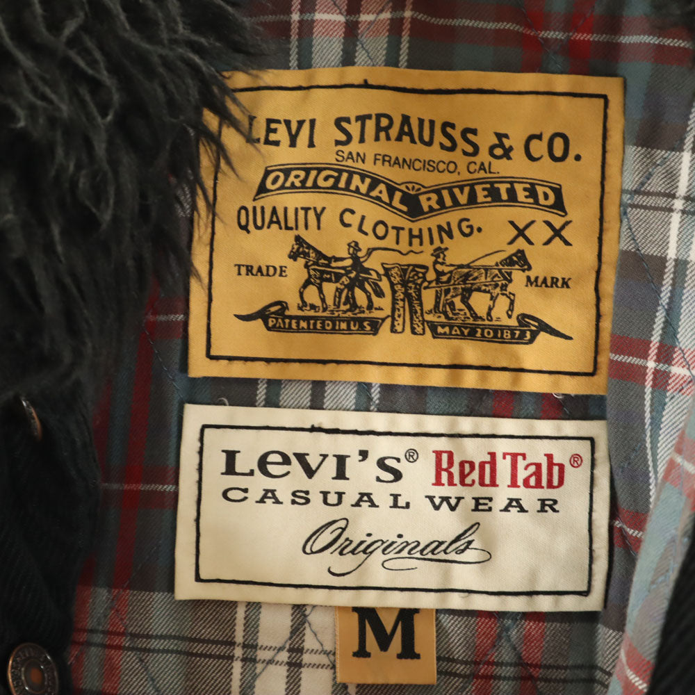 Levi's リーバイス コーデュロイ トラッカー ジャケット M ブラック 中綿入り メンズ
