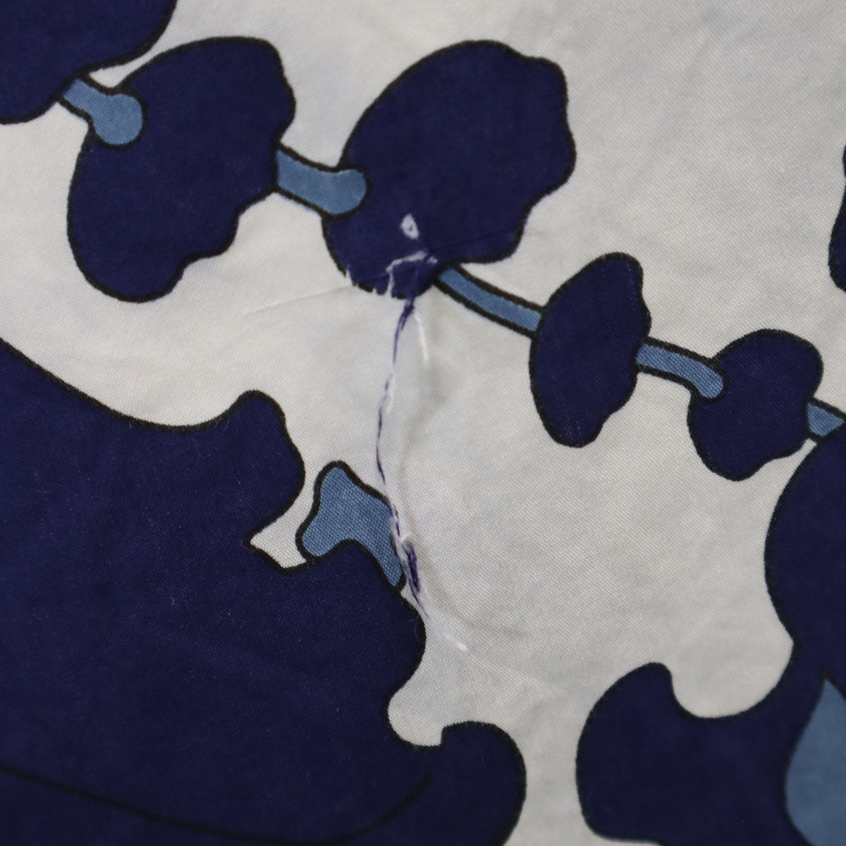 GUCCI グッチ イタリア製 シルクブレンド 総柄 長袖 シャツ 42 ネイビー メンズ