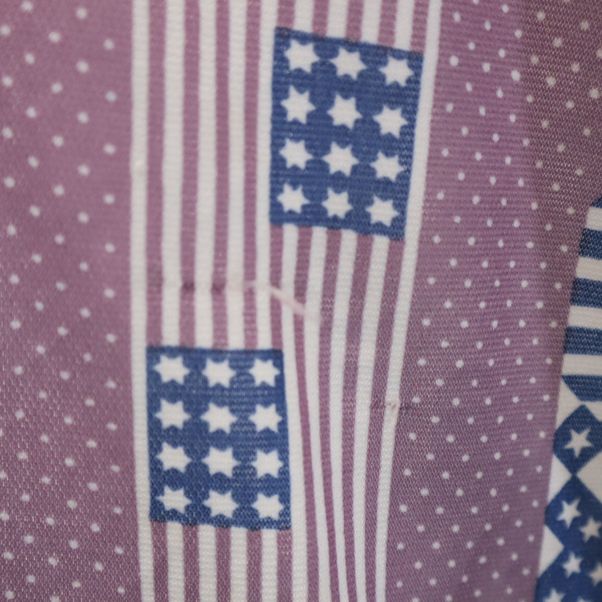 70s ヴィンテージ 総柄 長袖 シャツ ブルー系 メンズ