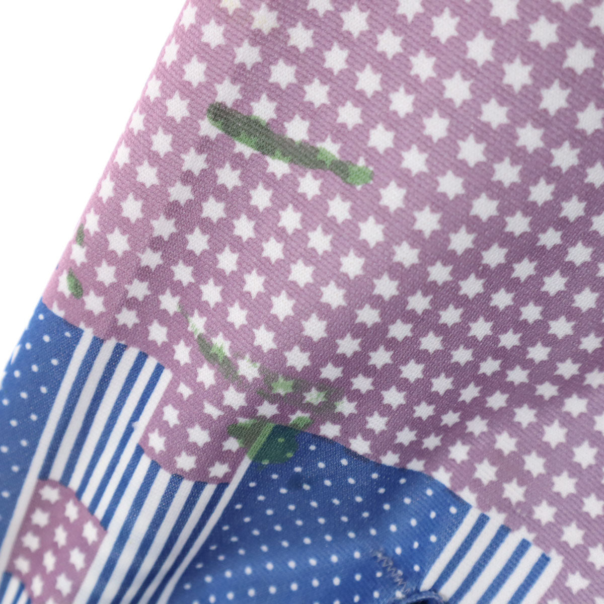 70s ヴィンテージ 総柄 長袖 シャツ ブルー系 メンズ