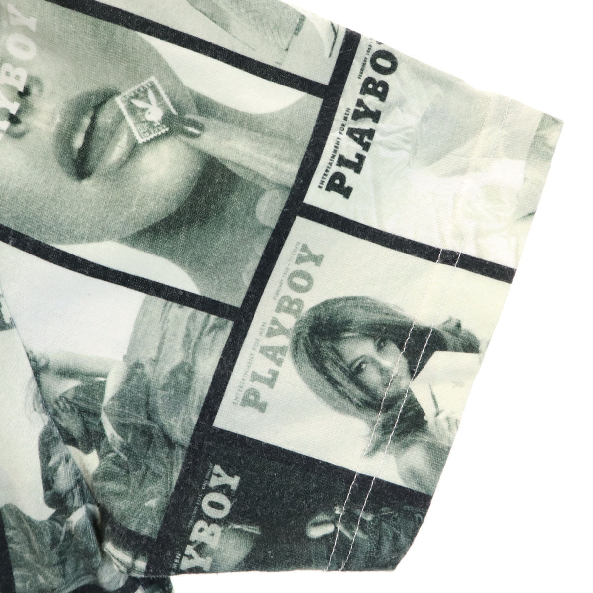 PLAYBOY プレイボーイ XLARGE エクストララージ コラボ 総柄 半袖 Tシャツ M メンズ