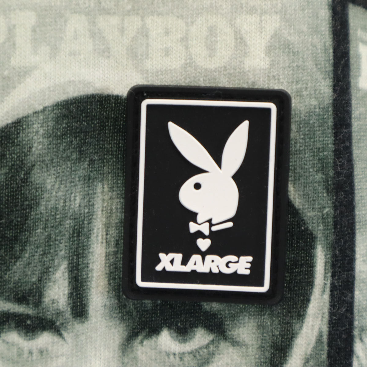 PLAYBOY プレイボーイ XLARGE エクストララージ コラボ 総柄 半袖 Tシャツ M メンズ