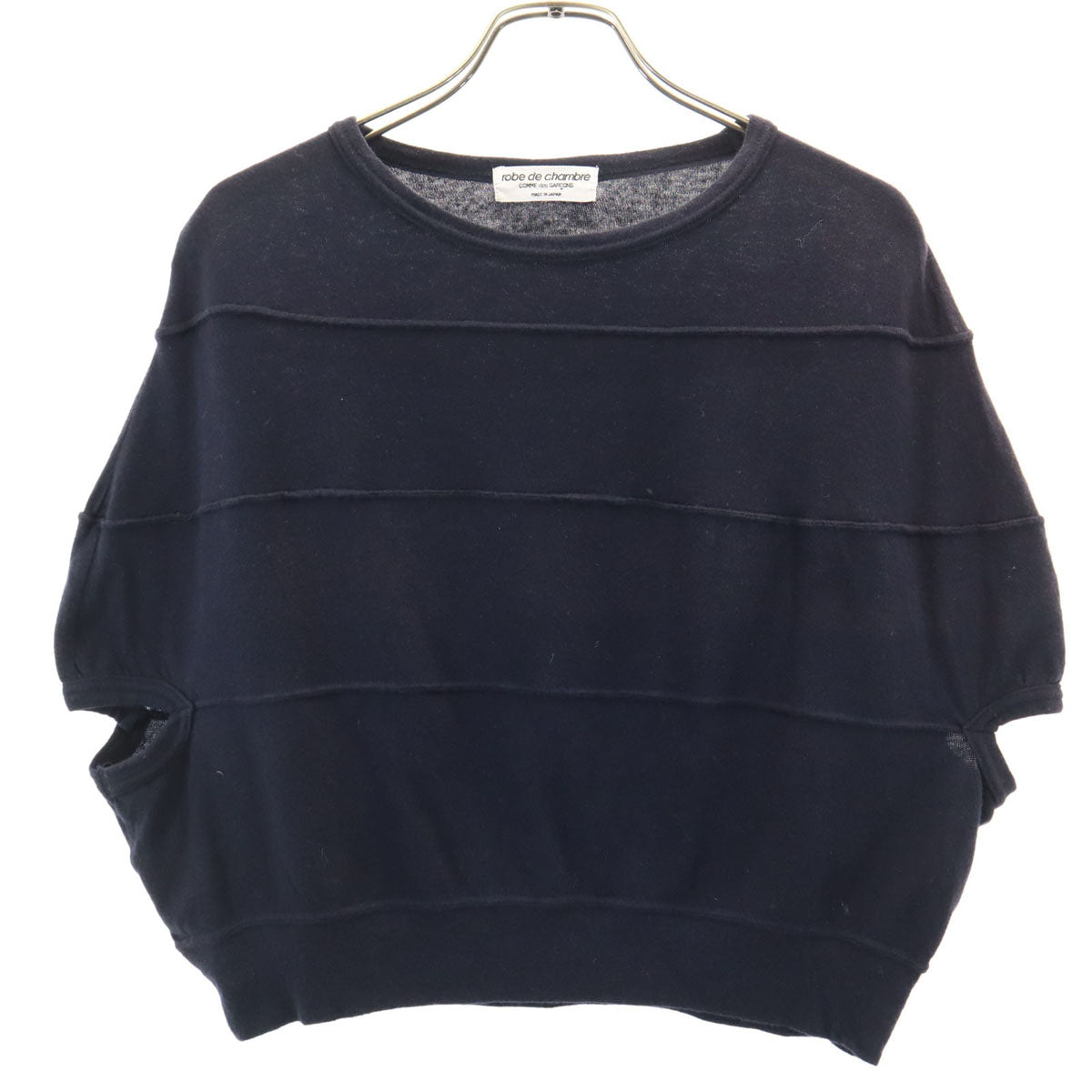 robe de chambre ローブドシャンブル 90s 1996年 COMME des GARCONS 日本製 オールド 半袖 シャツ ネイビー系 レディース