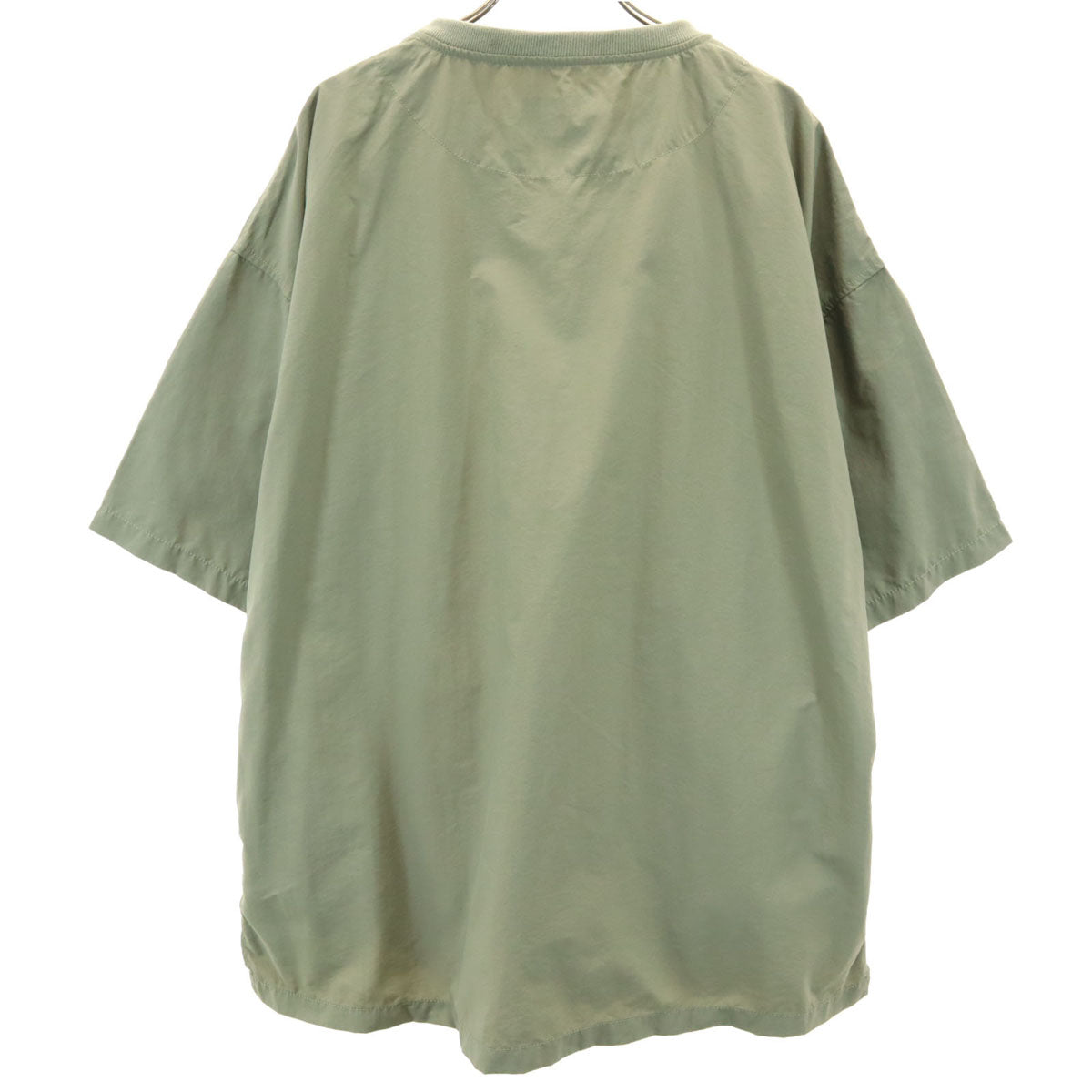 WILDTHINGS ワイルドシングス ナイロン 半袖 シャツ L カーキ メンズ