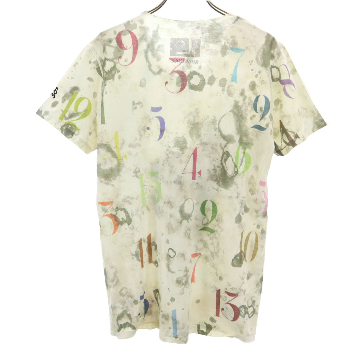 maxsix マックスシックス 日本製 総柄 半袖 ドクロ Tシャツ L オフホワイト系 レディース