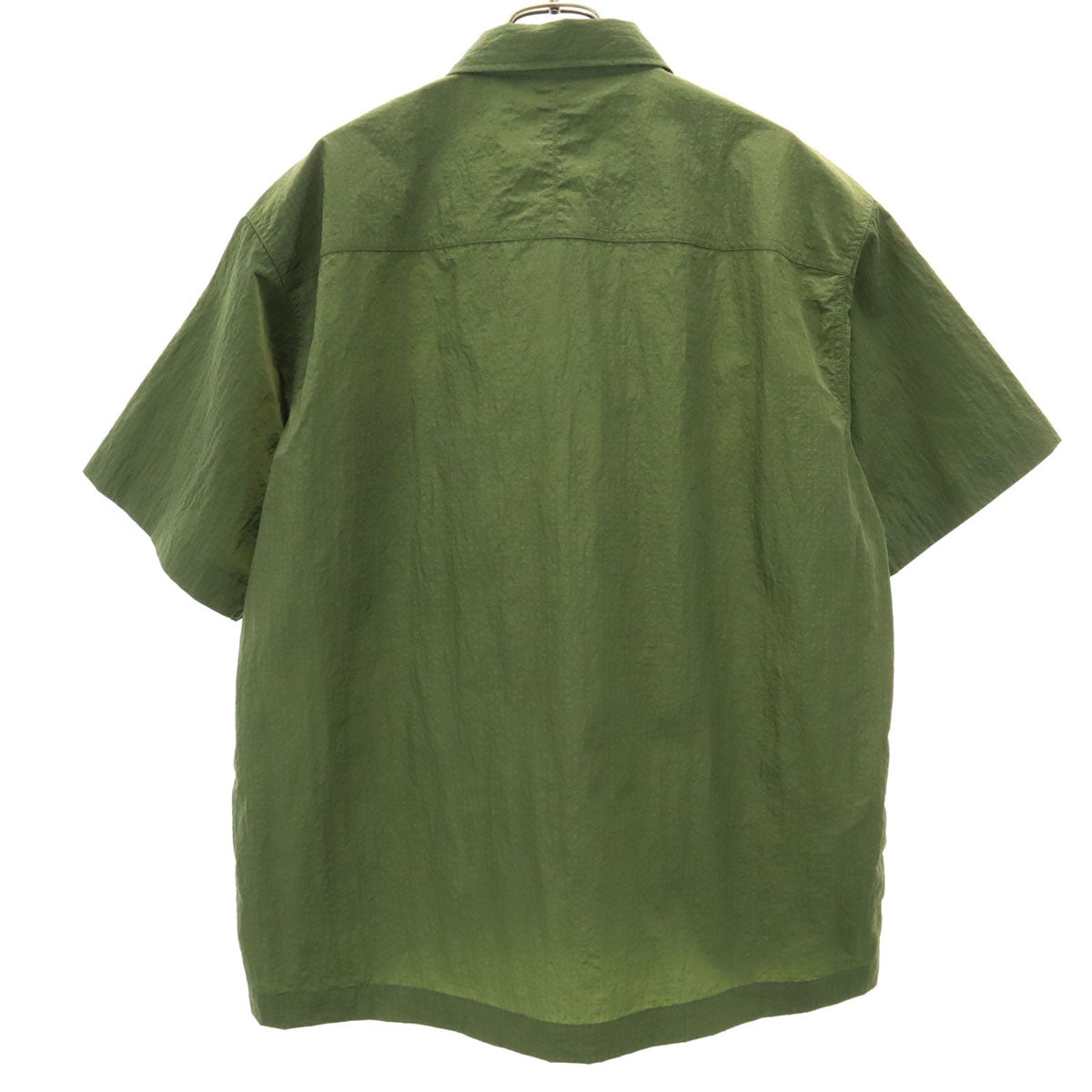 WILDTHINGS ワイルドシングス 半袖 ジップ シャツ L カーキ メンズ