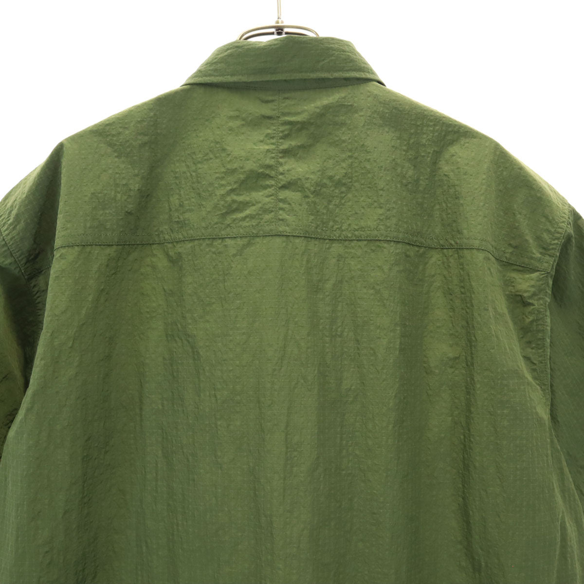 WILDTHINGS ワイルドシングス 半袖 ジップ シャツ L カーキ メンズ