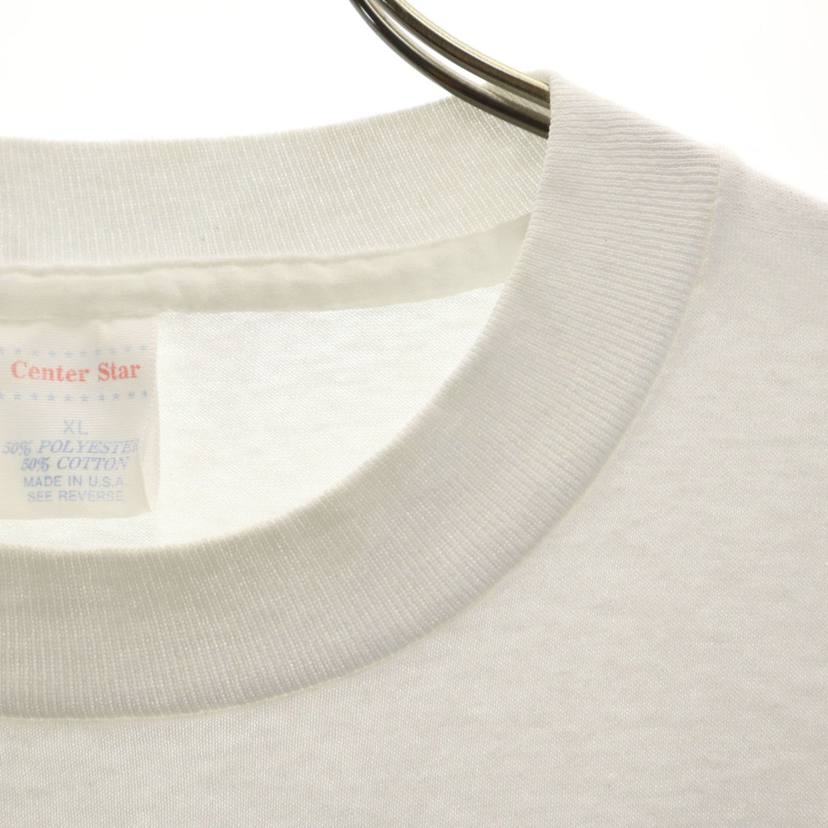 Center Star 90s オールド USA製 メッセージ プリント 半袖 Tシャツ XL ホワイト シングルステッチ メンズ