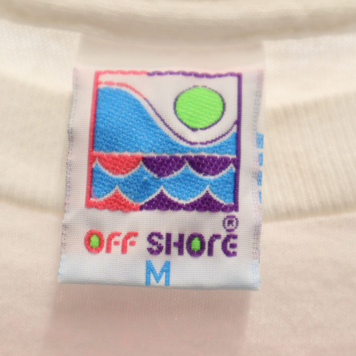 OFF SHORE オフショア 90s USA製 オールド バックロゴ 半袖 Tシャツ M ホワイト シングルステッチ メンズ
