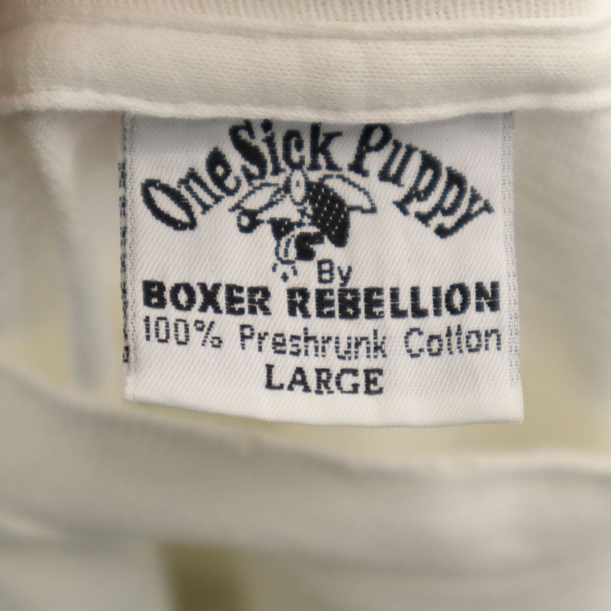 One Sick Puppy 90s USA製 オールド バックプリント 半袖 Tシャツ L ホワイト シングルステッチ ドッグ 犬 メンズ