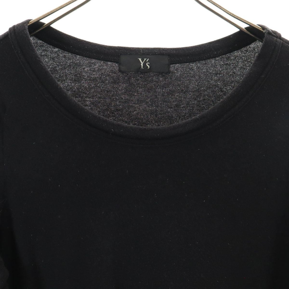 Y's ワイズ 日本製 半袖 ロング カットソー 2 ブラック ヨウジヤマモト レディース