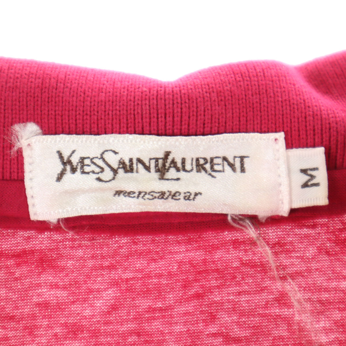 YVES SAINT LAURENT イヴサンローラン 80s 90s オールド 半袖 ポロシャツ M ボルドー系 メンズ