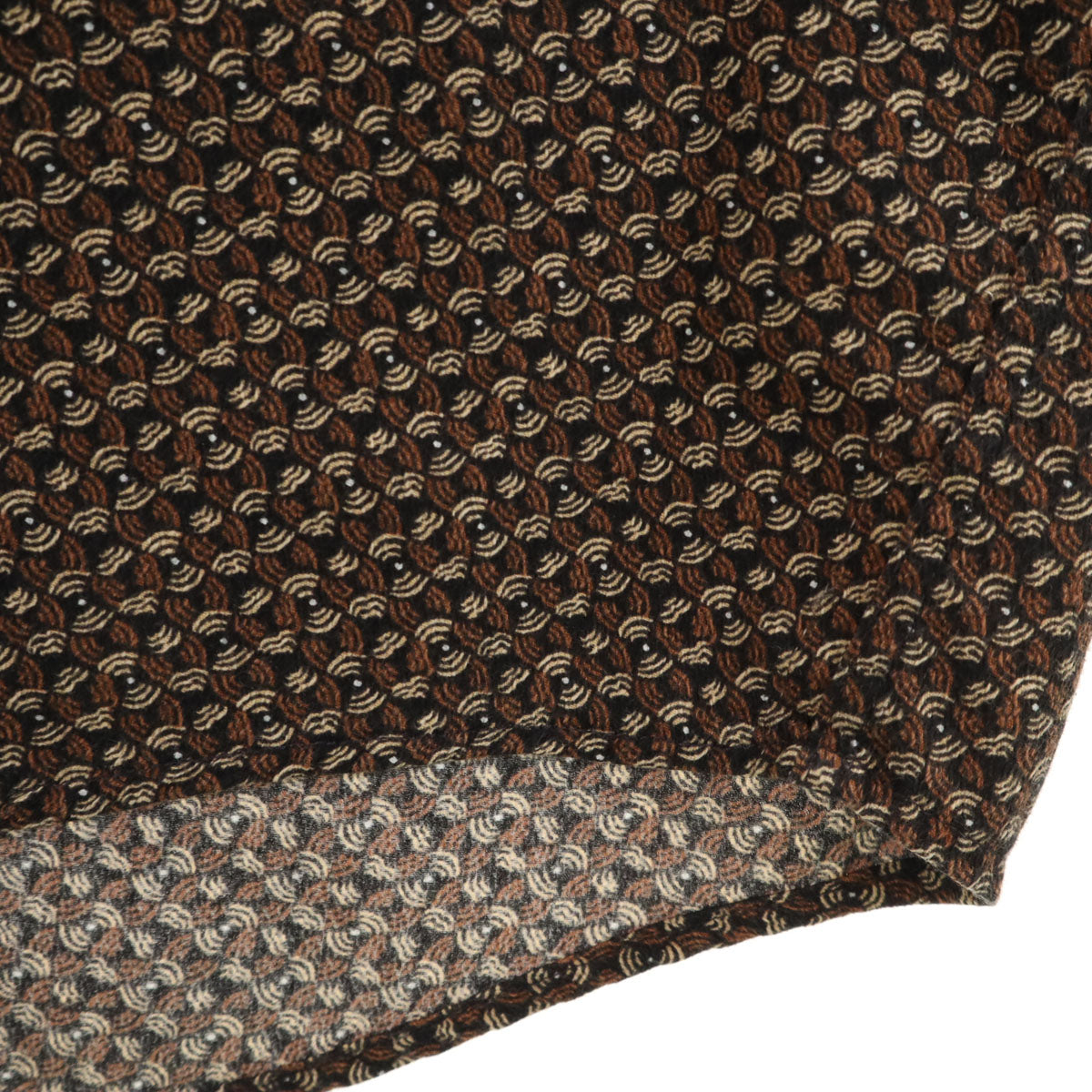 PERRY ELLIS ペリー エリス 90s オールド 総柄 半袖 シャツ XL ブラウン系 メンズ