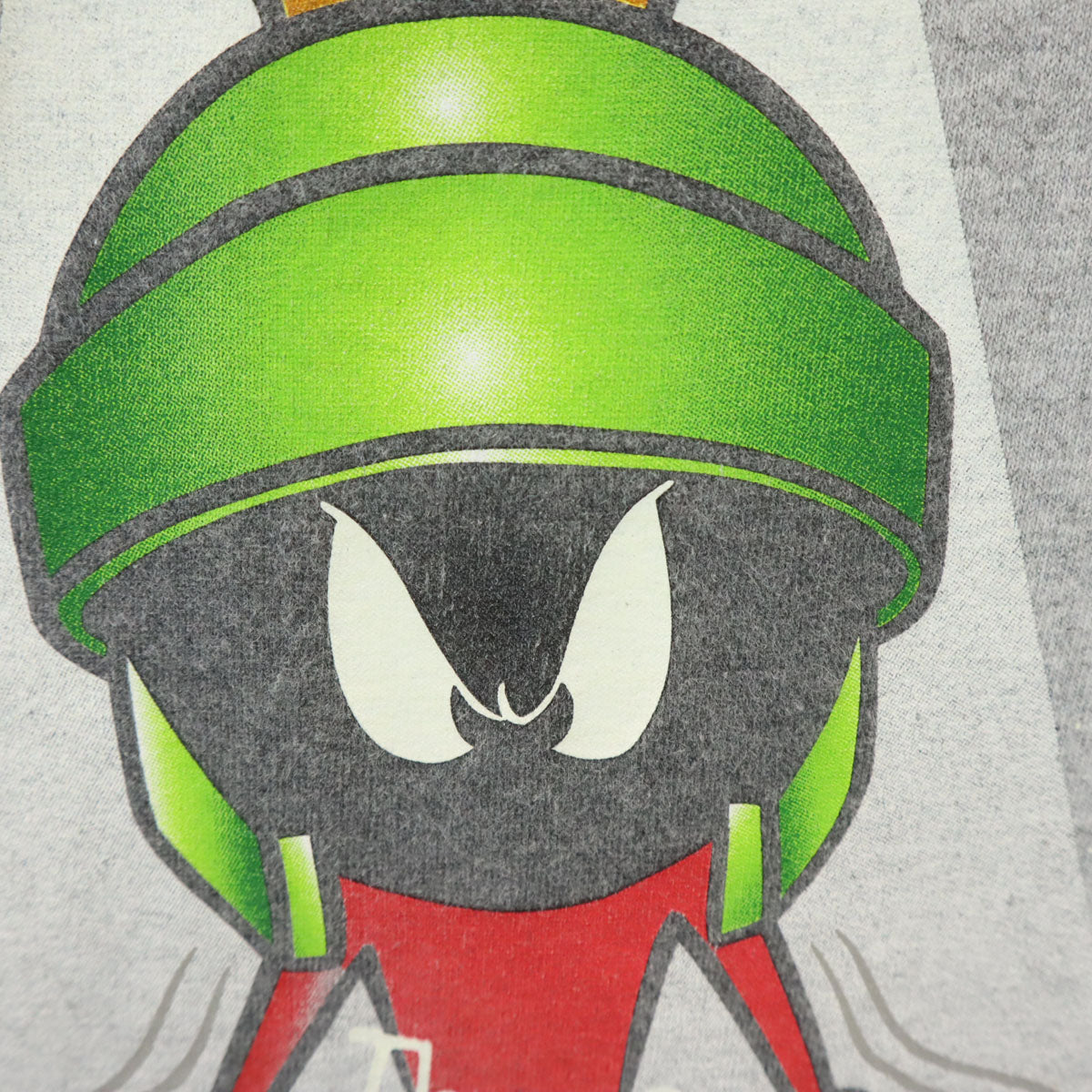 WARNER BROS STUDIO STORE ワーナーブラザーズ スタジオストア 90s USA製 オールド ルーニーテューンズ マービン・ザ・マーシャン 半袖 リンガー Tシャツ M グレー メンズ