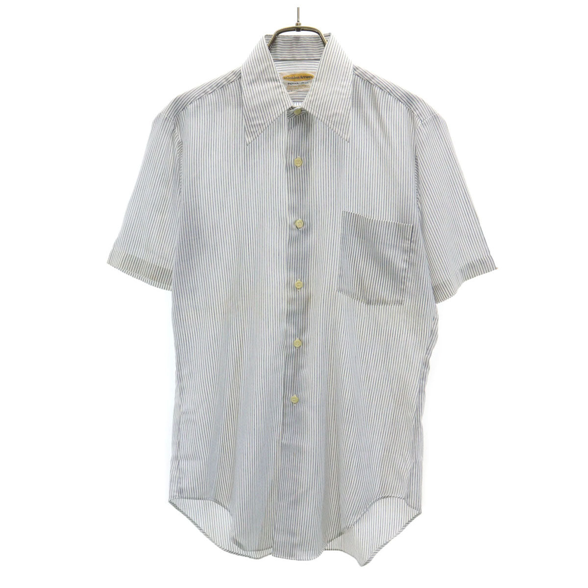 Golden Arrow ゴールデンアロー 70s 80s ヴィンテージ 半袖 シャツ ブルー系 メンズ