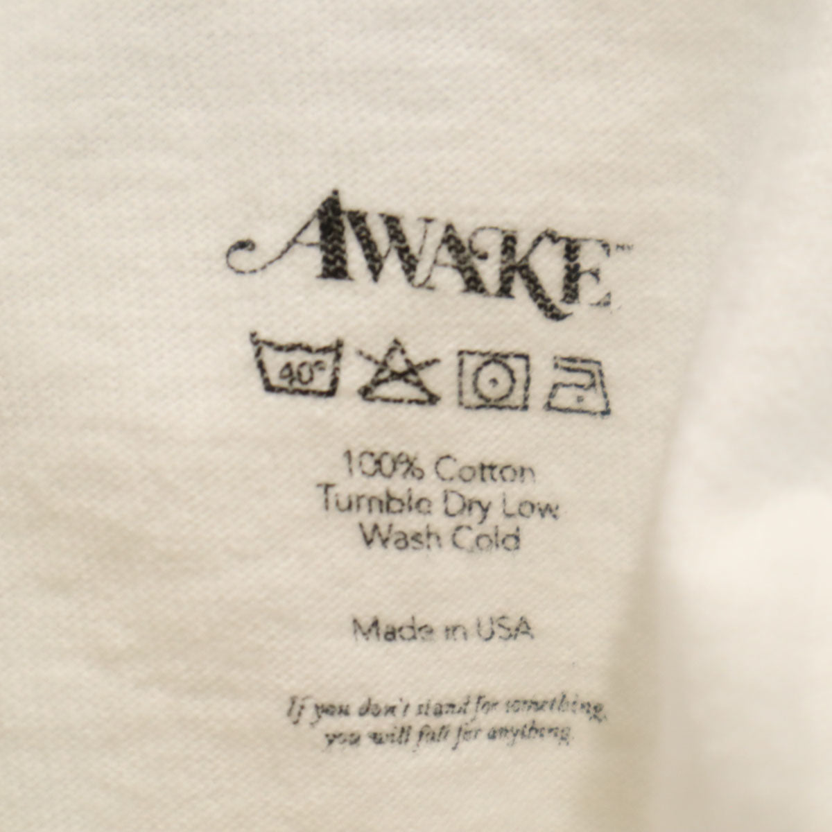 AWAKE NY アウェイクニューヨーク USA製 半袖 Tシャツ L ホワイト メンズ