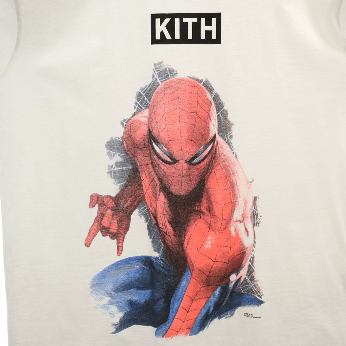 MARVEL マーベル KITH  キス コラボ 未使用 半袖 Tシャツ L 白 スパイダーマン タグ付き メンズ